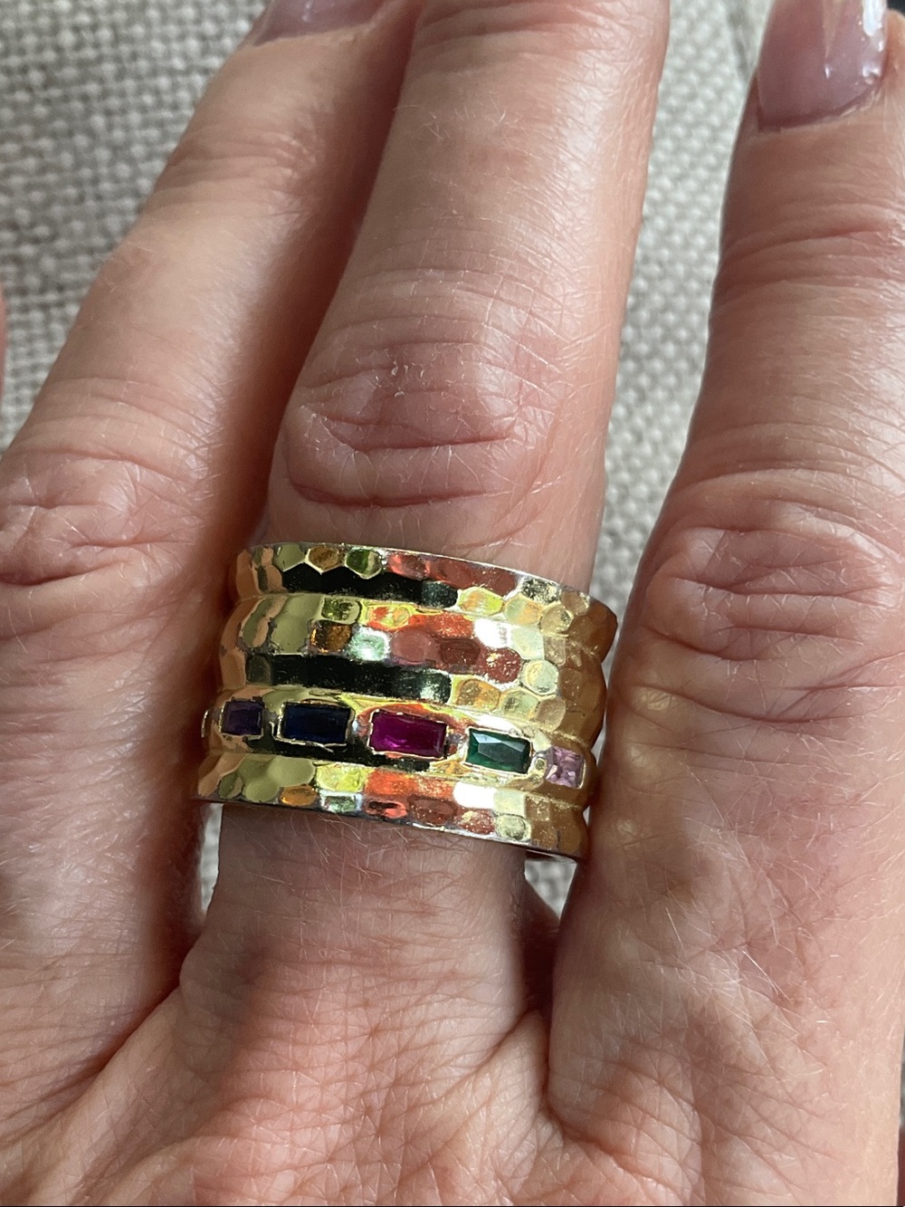 Melinda Maria Hammered Cigar Band